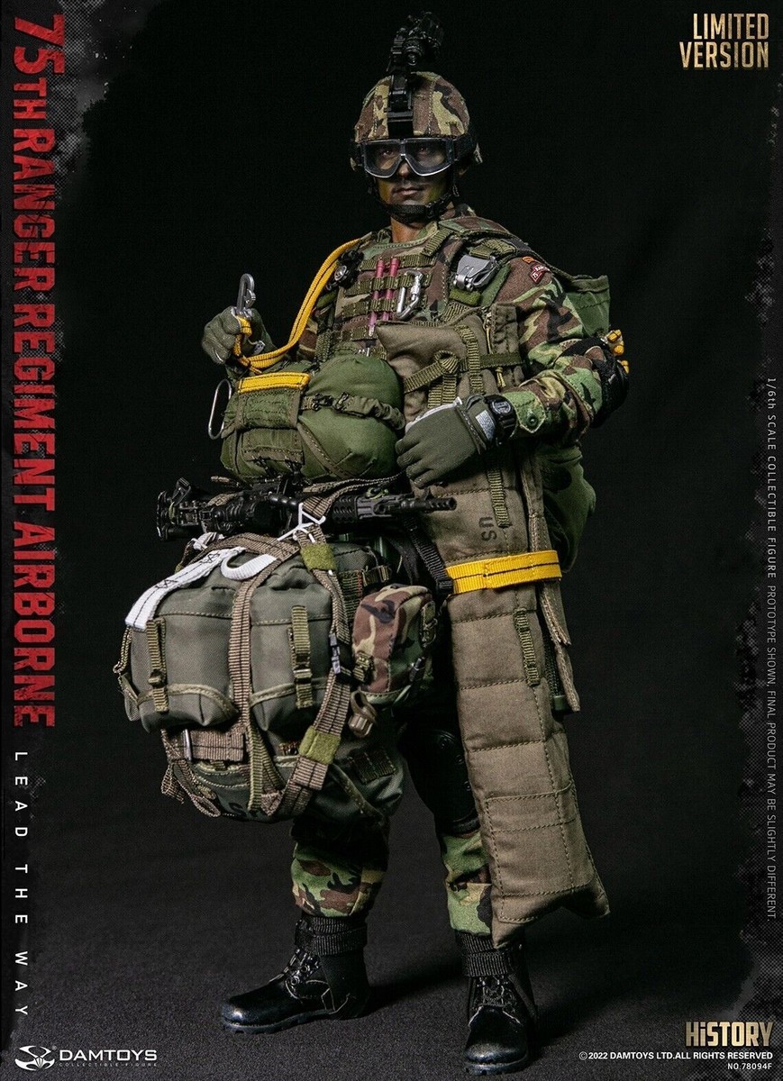 New DAMTOYS US 75th RANGER REGIMENT AIRBORNE SAW GUNNER 1/6 12in