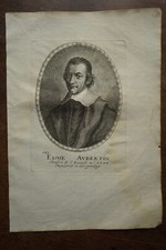 EDME AUBERTIN...Portrait. Original Engraving (1659).