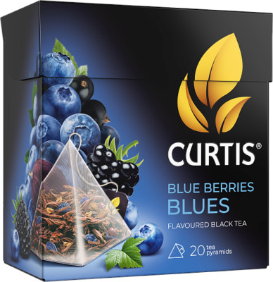 CURTIS Black Tea BlueBerry Blues 20 Pyramids NO GMO Made in Russia RF US Seller