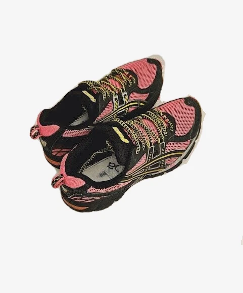 Tênis de corrida Asics Gel Duomax feminino rosa com cadarço tamanho 9 - Imagem 4 de 4