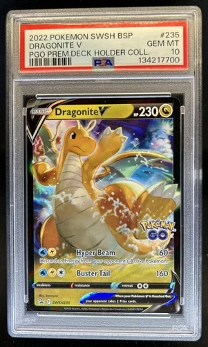 2022 Pokemon SWSH Black Star Promos Dragonite V #SWSH235 PSA 10 GEM MINT