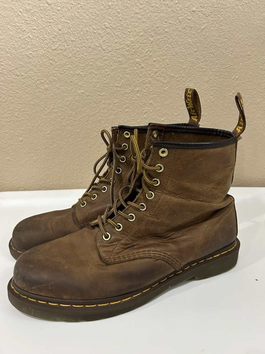 Dr. Martens 1460 Crazy Horse Mens Size 12 Brown Leather Lace Up