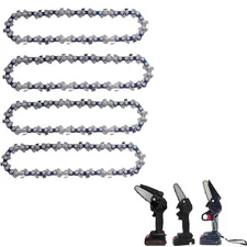 [4 Pieces] 4" Mini Chainsaw Replacement Chain for Electric Portable Saws