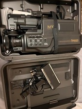 Vintage Panasonic M10 VHS-C Camcorder Hi-Fi Stereo Video Camera w/ Case, Battery