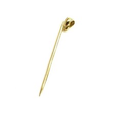 14k yellow Gold solid 3D Toothpick Pendant charm Unisex gift fine jewelry 1.1g