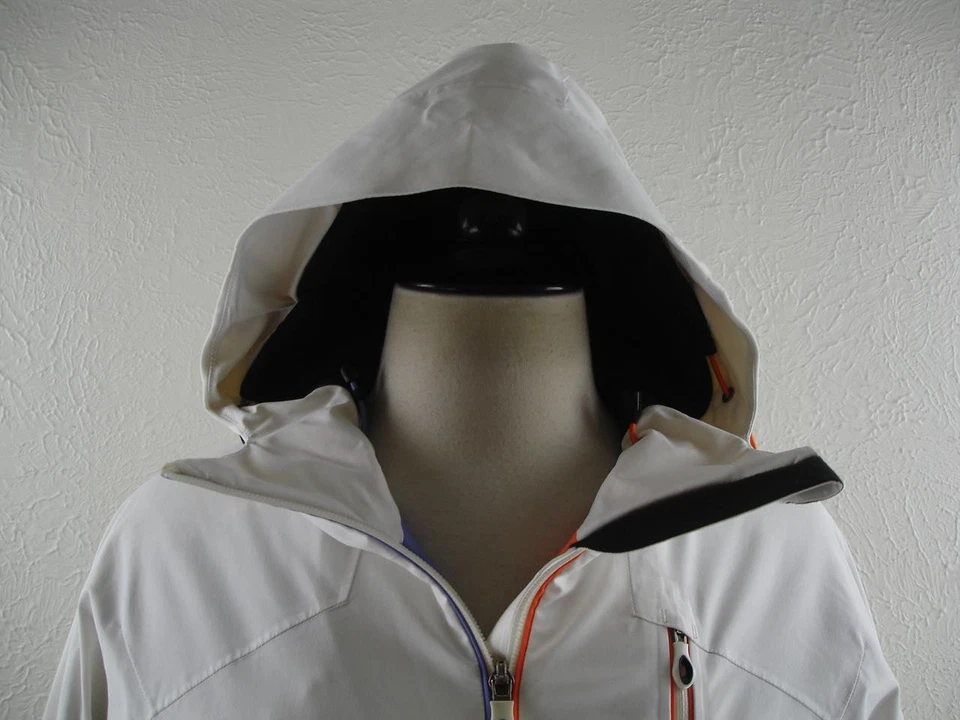 Jaqueta feminina M Kjus branca momentum premium ganso para esqui snowboard casaco Recco - Imagem 2 de 4