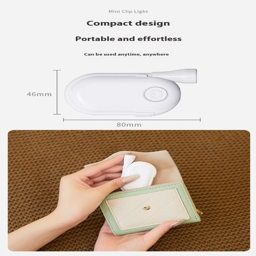 Mini LED Book Light Eye Protection Adjustable Clip 360° Flip Study Lamp 3 Colors - Photo 3/14