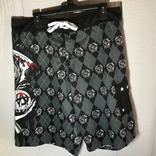 Sons Of Anarchy Board Shorts Men's XL Trunks Cargo Pocket Reaper Graphic