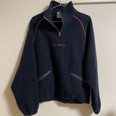 New Balance Auralee Collaboration Fleece Jacket Men Size L Navy EX  