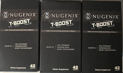 LOT 3 NUGENIX T-BOOST FREE TEST BOOSTING FORMULA SUPPLEMENT 42 X3 126 CAPSULES