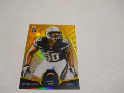 MANTI TE'O SPECIAL EDITION CHROME SAN DIEGO CHARGERS 2013 TOPPS HOLIDAY MEGA