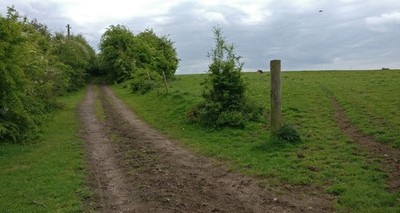 Photo 6x4 Track and footpath to Cork Lane in Glen Parva Blaby  c2017
