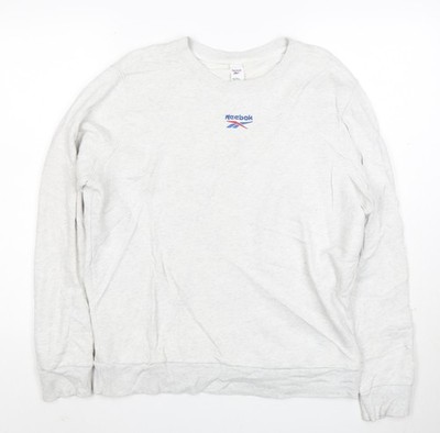 Reebok Pullover Sweatshirt Herren Grau Rundhals L