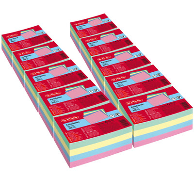 2000x Herlitz Karteikarten Notizkarten Spicker A7 liniert bunt sortiert 10836245