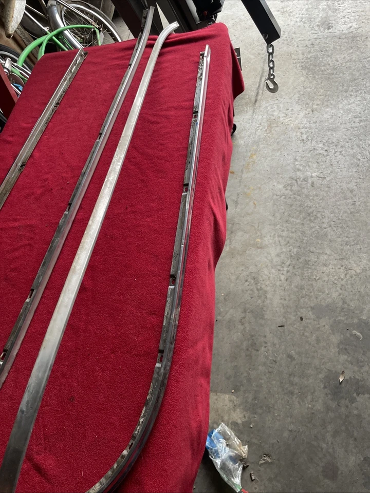 GM 1959 1960 camioneta cuarto trasero ventana acero inoxidable Chevy Pontiac Olds Foto 4 de 4