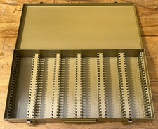 Vintage Atco Metal Slide Storage Box Gold Case Holds 150 35mm Slides or Coins