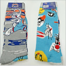 Space Jam: A New Legacy Socks - 2 PAIRS Size 6-12 Looney Tunes Bugs Bunny Marvin