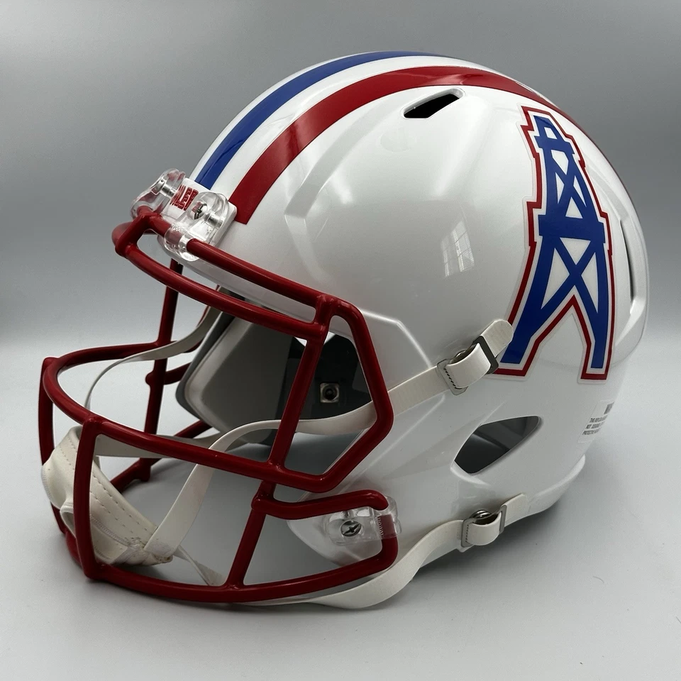 Warren Moon Signed Houston Oilers Full Size Replica Helmet HOF 06 JSA Certified - Image 4 of 4