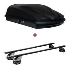 Dachbox LEVUP Cube 370 + Dachtr�ger Menabo Omega Black f�r BMW 3er Limousine E90