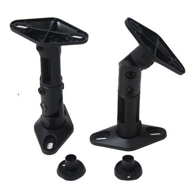 VideoSecu 2 Satellite Speaker Wall Ceiling Mounts Brackets 1EH (Black, Black 