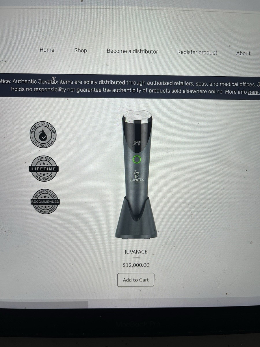 Juvatex JUVAface Infrared LED Light Therapy Device Anti-Aging Face