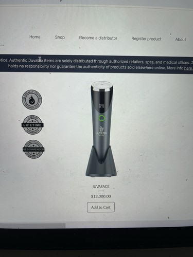 Juvatex JUVAface Infrared LED Light Therapy Device Anti-Aging Face Rejuvenation