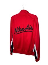 Nike Air Big Spell Out Logo Full Zip Track Jacket Red Black Men's Size Small