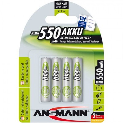 ANSMANN  5030772 NiMH-Akku Micro AAA, 550mAh, 4er-Pack