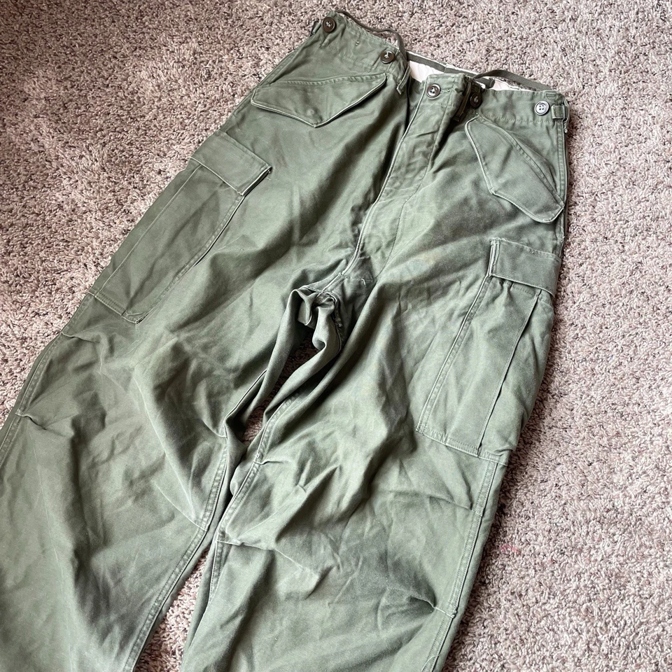 M-1951 Military Vintage Cargo Trousers Field Pants, Size Regular Small 32x30 - Image 4 of 4