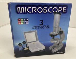 Space & Science Kid's Microscope Set IOB - POWER ON TESTED