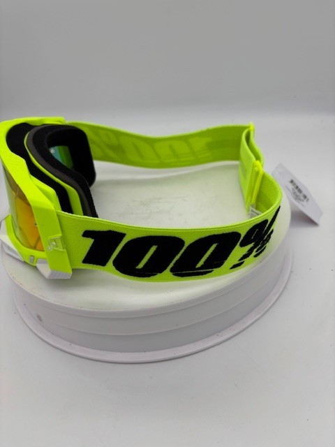 100% Racecraft 2 Mountain Bike & Motocross Goggles (Yellow - Mirror Red Lens)