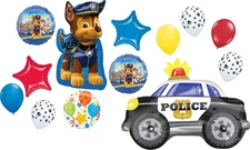 Paw Pups Chase and Police Car on Patrol Birthday Party Supplies Balloon Bouquet 