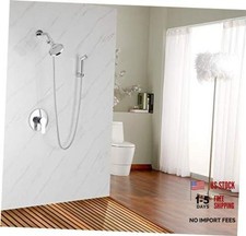 Pet Shower Sprayer - Dog Shower Attachment - Solid Brass Arm - Chrome