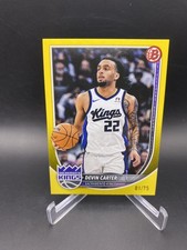 2025-26 Bowman Devin Carter Yellow /75 Kings First On Print