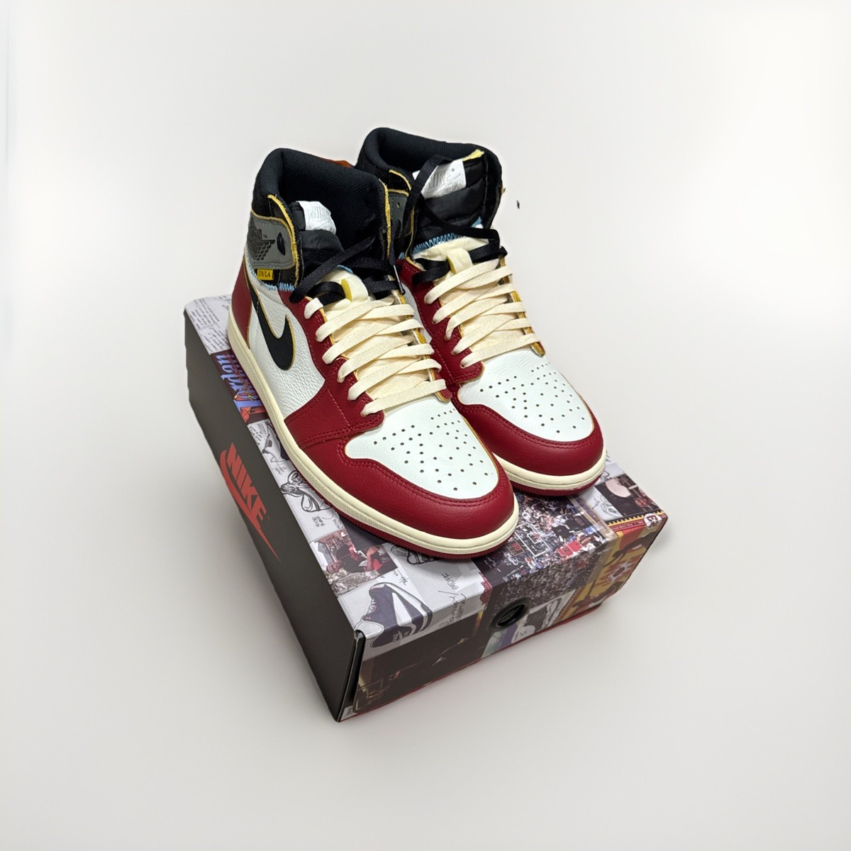 Union La x Jordan Retro High OG Sneakers Chicago Shadow size