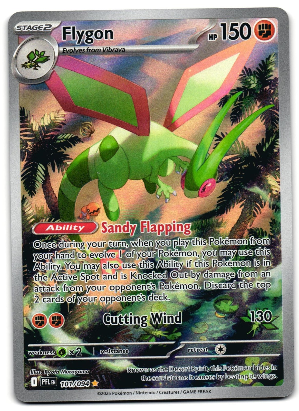 Flygon 101/094 - 🌊 Phantasmal Flames Illustration Rare Pokemon TCG 🖤 - M/LP