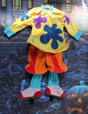Vtg Disney Store Y2K Jojo The Clown Costume Size XXS Disney Direct No Hat