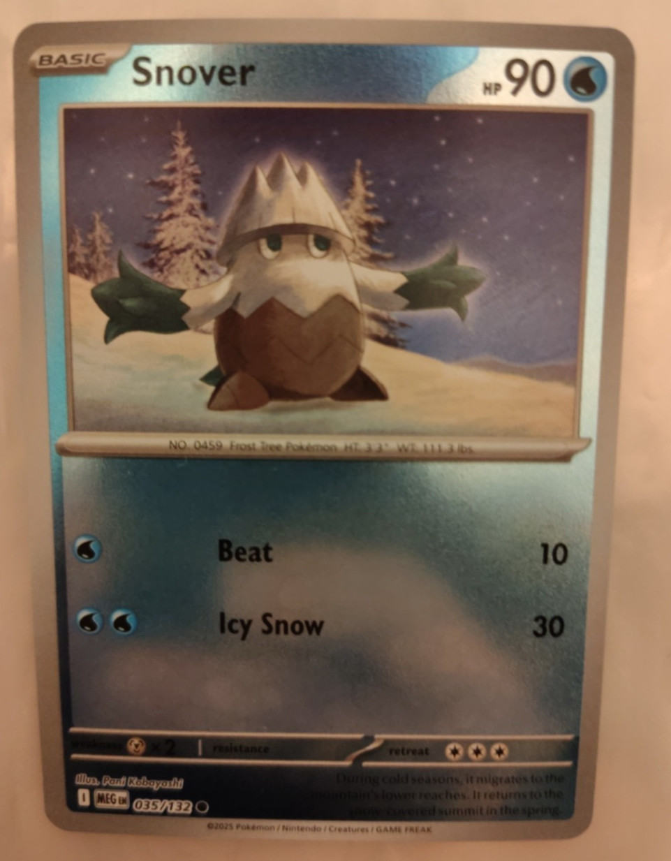 Snover 035/132 ME01 Mega Evolution Reverse Holo Near Mint