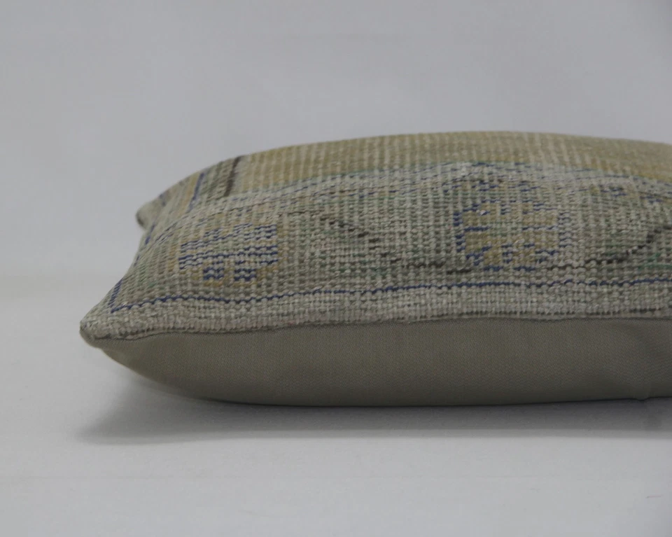 Vintage Turkish Kilim Pillow Cover 18x18” | Handwoven Wool Boho Cushion - Image 4 of 4