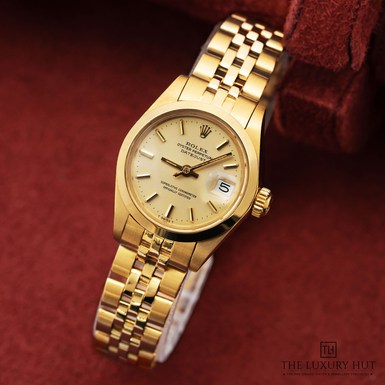 Vintage Rolex Lady Datejust 6916 - 1978, 18ct Yellow Gold 26mm Champagne Dial