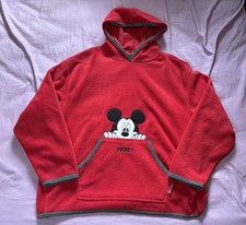 Mickey Unlimited Fleece Hoodie Mens Large Red Pullover Vintage Jerry Leigh