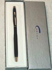 Cross Classic Century Matte black Ballpoint Pen Matte 23K Gold Trim Vintage USA