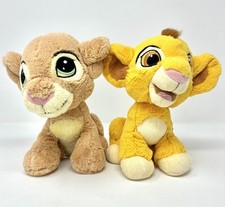 Disney Parks Authentic The Lion King Nala Simba Plush 8  Stuffed Animal Lot of 2