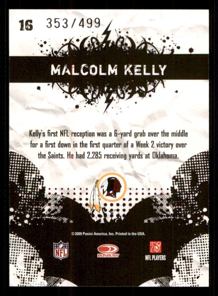 2009 Score Inscriptions Young Stars #16 Malcolm Kelly /499 - Image 2 of 2