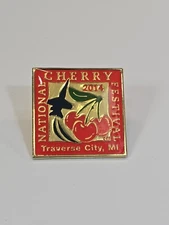 National Cherry Festival Souvenir Lapel Pin 2014 Traverse City Michigan Style *