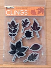 189 Hero Arts Clings Scattering Leaves Leaf Fall Tree Rubber Stamp Set