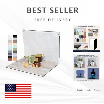 16.5x11.7 in Tabletop Photography Backdrop - Includes 20 Stunning Patterns