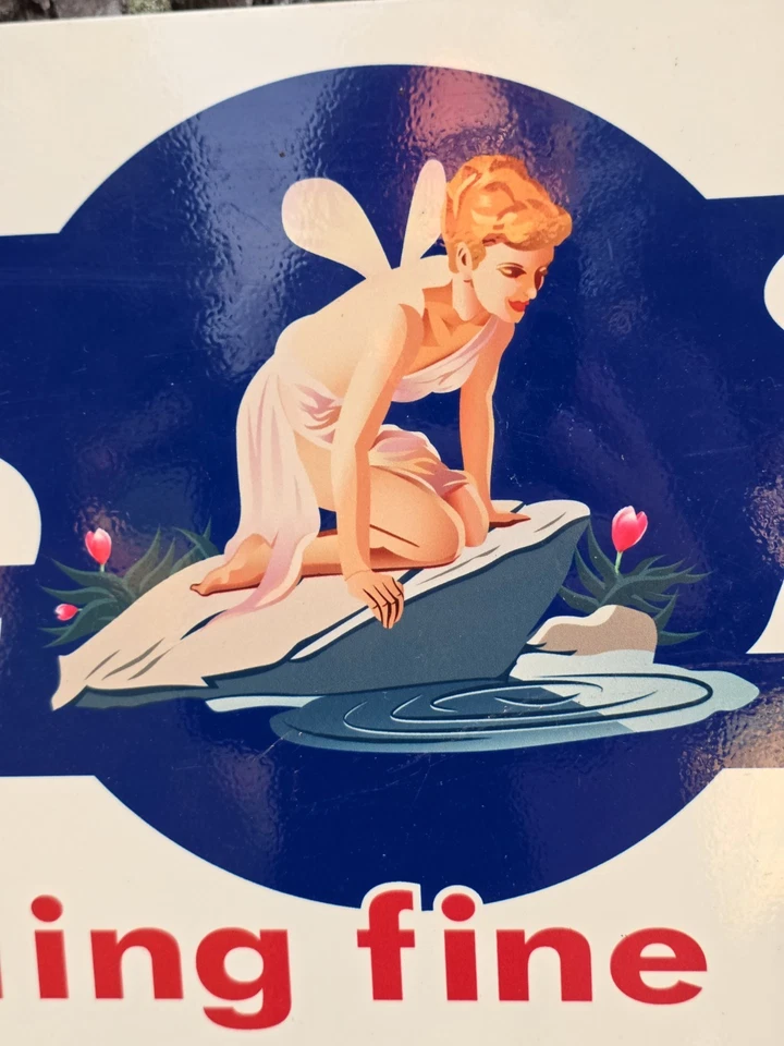 VINTAGE WHITE ROCK SPARKLING SODA WATER PORCELAIN GAS STATION SIGN POP 30" X 10" - Image 4 of 4