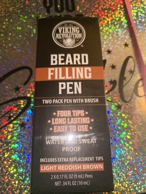 Viking Revolution Beard Filling Pen Light Reddish Brown. 2 Pens