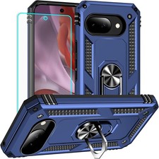 Google Pixel 9A Case with Screen Protector - Military Grade Protective Case Blue